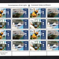 2016 Ireland Commissioner of Irish Lights Commemorative Stamps Sheetlet Plate 1A1A1A1A Mint Never Hinged (MNH)
