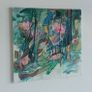 Original Painting Original Floral in Abstract Landscape Pondscape Irish Art Image 3