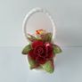 Vintage Old Country Roses Royal Albert Basket Flowers Pink Wine Yellow Rose Bone China Made England 1960s Image 6