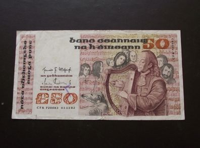 1982 Central Bank of Ireland 50 Pounds B Series