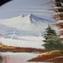 Vintage painted oval picture (33cm x 27cm) Image 6