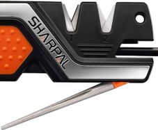 NEW SALE | 101N 6-In-1 Pocket Knife Sharpener and Survival Tool, with Fire Starter, Whistle and Diamond Sharpening Rod, Quickly Restore and Hone Straight and Serrated Blade