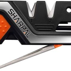 NEW SALE | 101N 6-In-1 Pocket Knife Sharpener and Survival Tool, with Fire Starter, Whistle and Diamond Sharpening Rod, Quickly Restore and Hone Straight and Serrated Blade