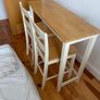 Compact Wooden Bar / Dining Table Set with 2 High Chairs Image 2