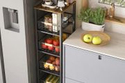 5-Tier Kitchen Storage Trolley, Pull-Out Fruit Basket Stand, Vegetable Storage Rack On Wheelsy, Kitchen tall trolley with Wheels, Chefs Trolle
