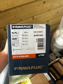 rawl plug 6x40mm x6