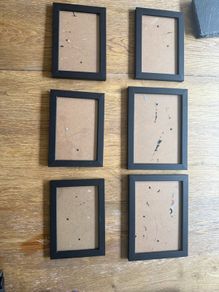 Selection of black photo frames