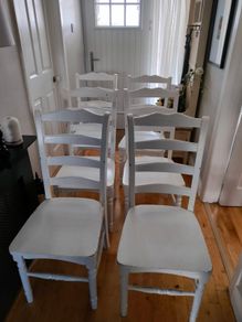 6 Solid Oak Kitchen Dining Chairs