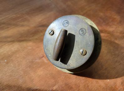 Vintage Brass Thomson-Bennett Magneto Ignition Switch (Pre-War / 1910s-1920s