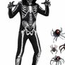 Skeleton Halloween costume with hood kids  8-9 Image 3