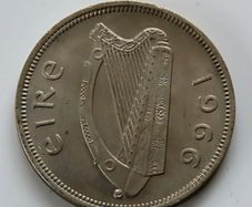 1966 Ireland Florin UNC coin 60 years old