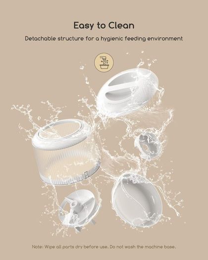 Automatic Cat Feeder with Camera, 3MP HD Video with Night Vision, 5G/2.4G WiFi Cat Feeder with APP Control, 2-Way Audio, Low Food Sensor, Motion Alerts for Cats and Dogs