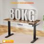 Electric Standing Desk, 120 x 60 cm, Rustic Brown Height Adjustable Desk, 2 Hooks, 4 Memory Heights, 72-118cm, Splice Board, Ergonomic Sit Stand Computer Desk for Home Office Image 7