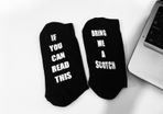 If You Can Read This Bring Me A Scotch Funny Socks Great Gift Present