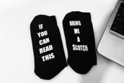 If You Can Read This Bring Me A Scotch Funny Socks Great Gift Present