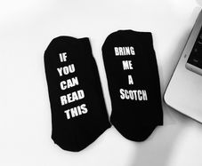 If You Can Read This Bring Me A Scotch Funny Socks Great Gift Present