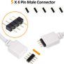 LED Light Connector Kit, REDTRON 10mm RGB LED Connector Includes 10x L Shape Connectors,2M LED Strip Light Extension Cable,4X Strip to Strip Jumpers,5X 4 Pin Male Connectors Image 4