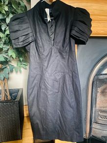 juicy couture black corset dress puffed sleeves sale