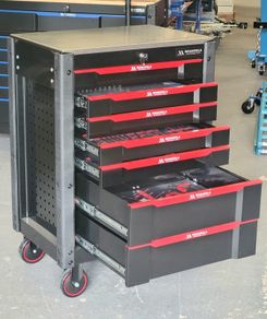 Manarola 7 Drawer Stainless Steel Tool Box - Fully Loaded