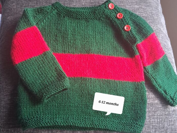 County colours hand knitted kids jumpers