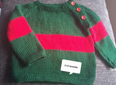 County colours hand knitted kids jumpers