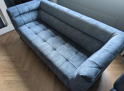 Navy Velvet Sofas (Harvey Norman)