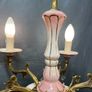 FLASH SALE ! Was 350 Now 250 ! Lovely Spanish Antique Bronze and Ceramic Chandlier. Image 2