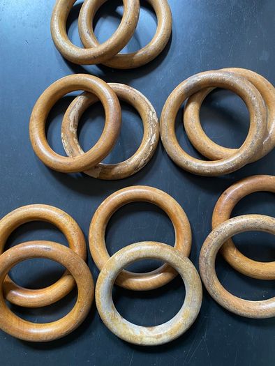 Antique wooden gymnastic rings