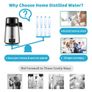 4L Water Distiller 1L/H Distilled Water Maker Timing & Temp Display Silver Image 2