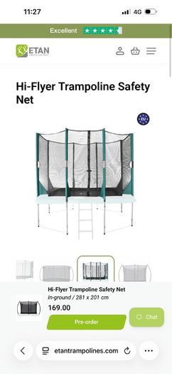 Safety Net for Etan Trampoline