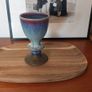 Wonderful Single Studio Art Pottery Goblet by Martin Branch Lyre Pottery, Cloncorban, Rossmore, Clonakilty, West Cork in a Fabulous Colourful Variegated Glaze. # One Image 2