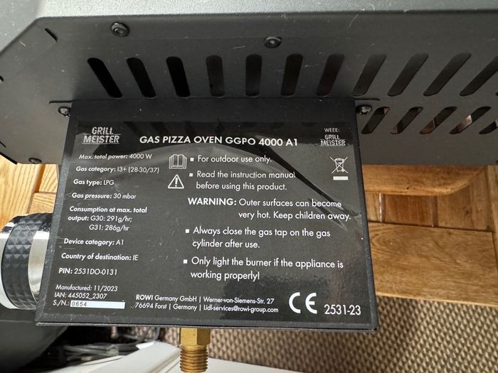 Pizza Oven on Gas 12" 32 cm