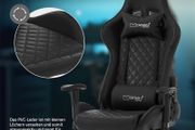 Gaming Chair with footrest Chair for Gamers Office  Gaming Chair, Grey/Red, Fabric, Ergonomic Office Chair, Adjustable Swivel Chair, Racing Gamer Chair with Armrest, Headrest, Lumbar Cushion, Footrest, Desk Chair, Sports Seat, Executive Chair   Chair Comp