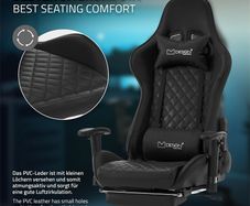 Gaming Chair with footrest Chair for Gamers Office  Gaming Chair, Grey/Red, Fabric, Ergonomic Office Chair, Adjustable Swivel Chair, Racing Gamer Chair with Armrest, Headrest, Lumbar Cushion, Footrest, Desk Chair, Sports Seat, Executive Chair   Chair Comp