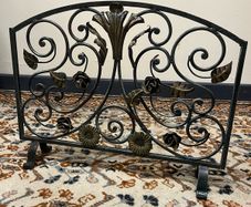 Beautiful Vintage Cast Iron Fireplace Screen.
