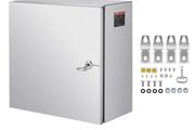 NEMA Stainless Steel Enclosure, 300 x 300 x 200 mm NEMA 4X Steel Electrical Box, IP66 Waterproof &amp; Dustproof, Outdoor/Indoor Electrical Junction Box, with Mounting Plate