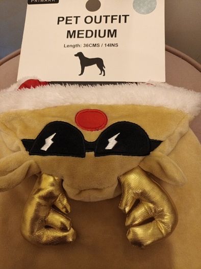 Velour reindeer festive dog coat