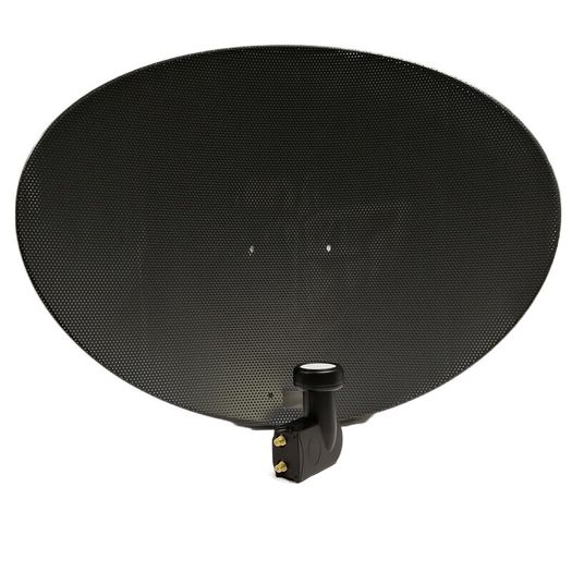 Sky Satellite Dish Zone 2 For Sky Hd Freesat Free To Air Black Mesh + Twin Lnb