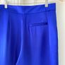 BNWT Zara Royal Blue Flowing Satin Effect Palazzo Wide Leg Trousers Image 4