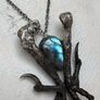 Raven Claws and Labradorite Molten Metal necklace Image 3