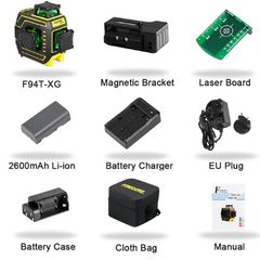 12 Lines 3D Green Laser Level Self-Leveling 360 Horizontal And Vertical nivel laser(F94T-XG)