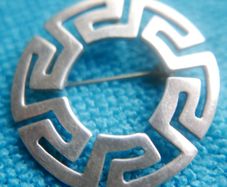 Vintage Celtic Knotwork Brooch (looks like sterling silver but has no stamp)