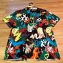 Vintage Colourful Graffiti Print Shirt Streetwear Festival Style Image 3