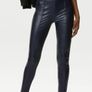 M&S Navy Leather Look Leggings Image 3