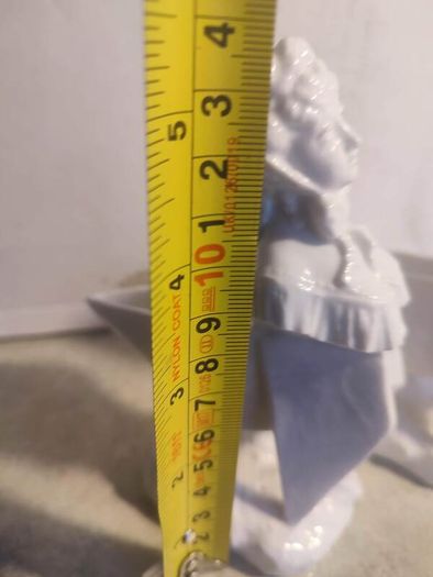 Pair vintage  hand made porcelain figurines / miniature vases or flower holder.