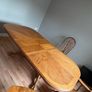 Solid wood extendable table and 5 chairs Image 2