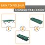 Double Camping Cot Foldable Sunbed Outdoor Patio Sleeping Bed Super Light w/ Carr Bag (Green) Image 5