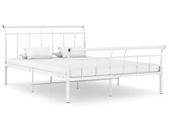 Bed Frame White Metal 140x200 cm