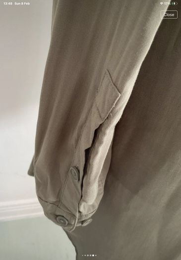 shirt bnwt H&M long shirt /shirt dress khaki size 10