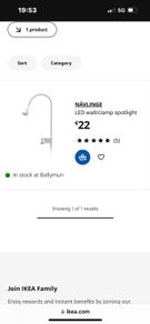 Brand new Ikea Navlinge lamp